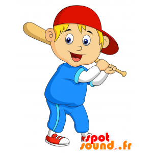 Baseball-spelare maskot. Sportmaskot - Spotsound maskot