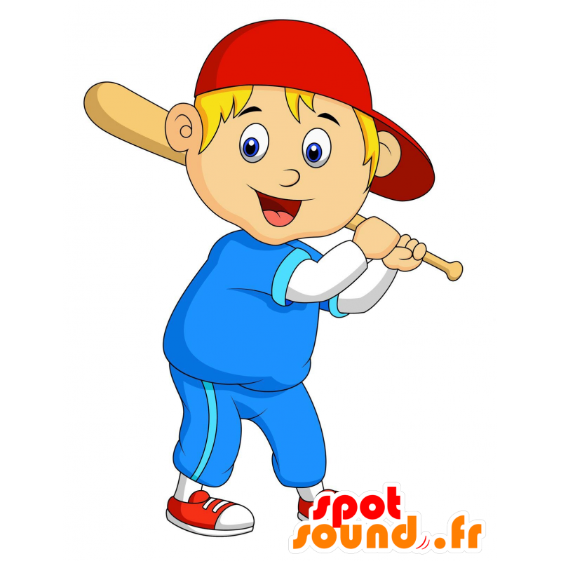 Baseball-spiller maskot. Sportsmaskot - Spotsound maskot kostume