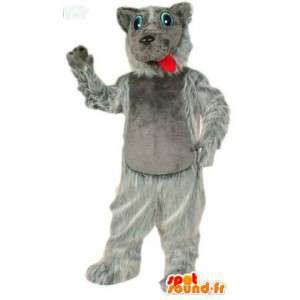 Grey Dog Mascot qualquer peludo - MASFR007591 - Mascotes cão