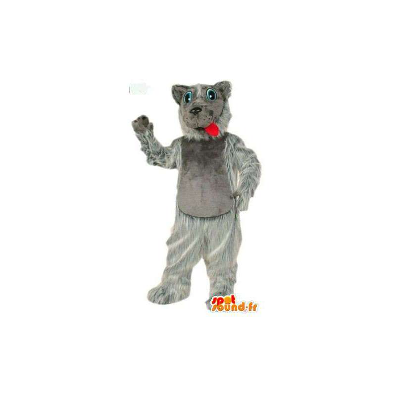 Grey Dog Mascot noen hårete - MASFR007591 - Dog Maskoter