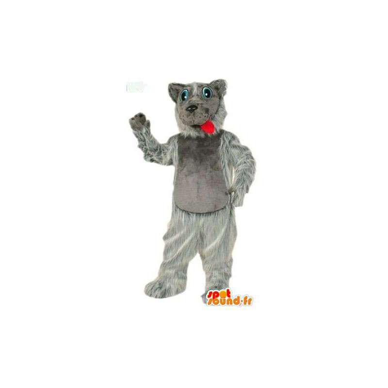 Grey Dog Mascot qualquer peludo - MASFR007591 - Mascotes cão