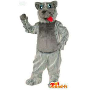 Grey Dog Mascot dowolny owłosione - MASFR007591 - dog Maskotki