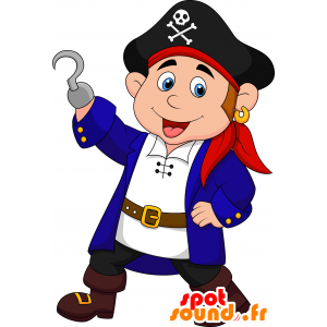 La mascota del vestido como niño pirata. pirata de la mascota - MASFR030237 - Mascotte 2D / 3D