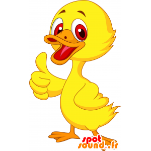 Grande mascote pássaro amarelo, e todo o divertimento rodada - MASFR030239 - 2D / 3D mascotes
