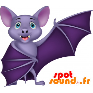 Mascotte pipistrello viola - MASFR030244 - Mascotte 2D / 3D