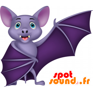 Mascot violet bat - MASFR030244 - 2D / 3D Mascottes