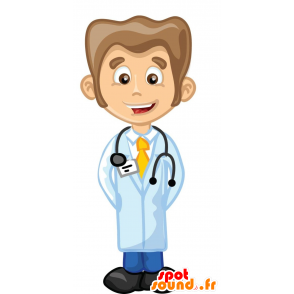 Mascotte de docteur. Mascotte de médecin - MASFR030249 - Mascottes 2D/3D