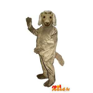 Grau Hund Maskottchen - Plüsch alle Größen - MASFR007595 - Hund-Maskottchen