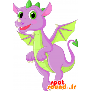 Rosa drakmaskot. Dinosaur maskot - Spotsound maskot