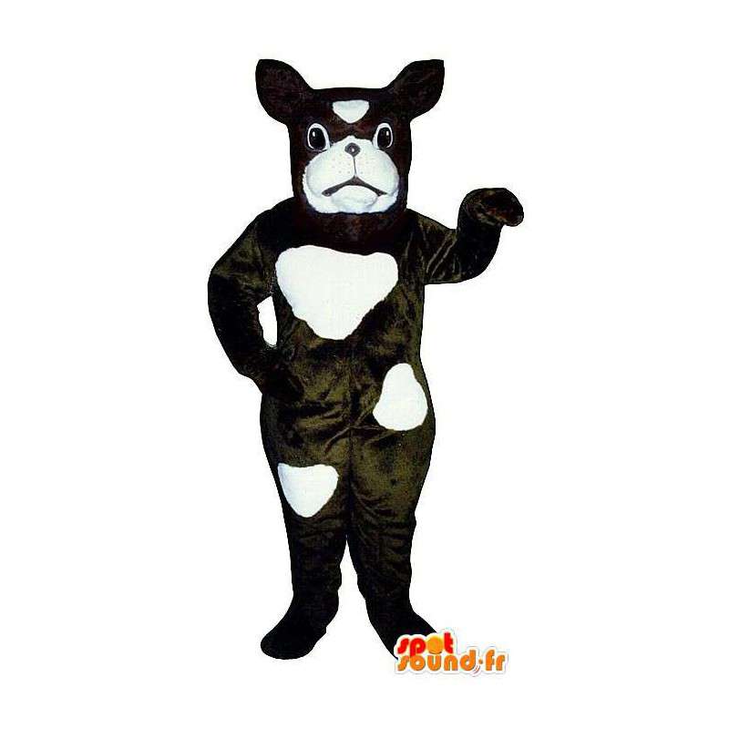 Black suit and white dog - MASFR007596 - Dog mascots