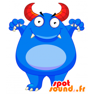 Sneeuwman mascotte, blauw monster, heel schattig - MASFR030264 - 2D / 3D Mascottes