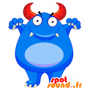 Sněhulák maskot, blue monster, velmi roztomilé - MASFR030264 - 2D / 3D Maskoti