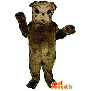 Brown bulldog mascotte - MASFR007597 - Mascotte cane