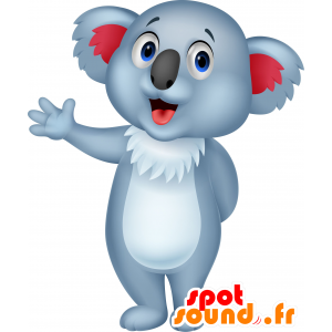Koala gris y rosado de la mascota, gigante y exitosa - MASFR030269 - Mascotte 2D / 3D
