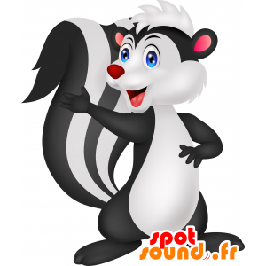 Mascot tricolor vaskebjørn, skunk - MASFR030270 - 2D / 3D Mascots