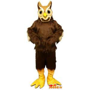 Mascot brown owls all hairy - MASFR007600 - Mascot of birds