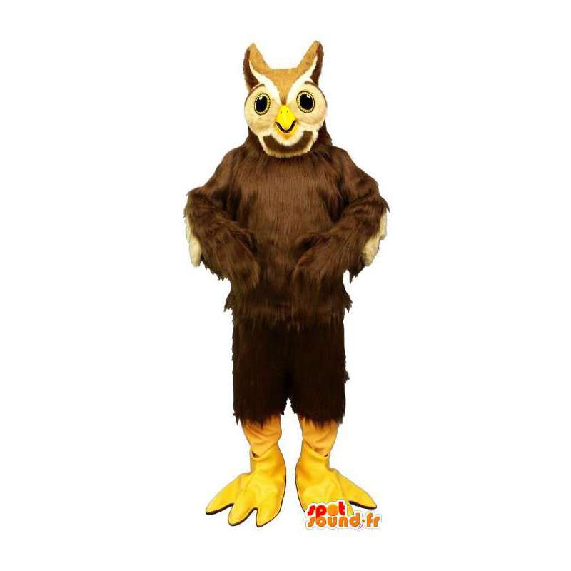 Mascot brown owls all hairy - MASFR007600 - Mascot of birds