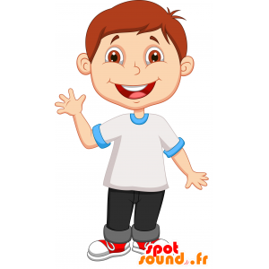 Boy maskot, školu, roztomilý a přátelský - MASFR030284 - 2D / 3D Maskoti