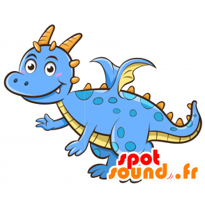 Blue Dragon mascotte, gigante e impressionante - MASFR030286 - Mascotte 2D / 3D