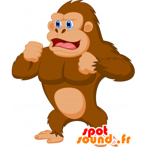 Mascot marrom e gorila bege, gigante - MASFR030293 - 2D / 3D mascotes