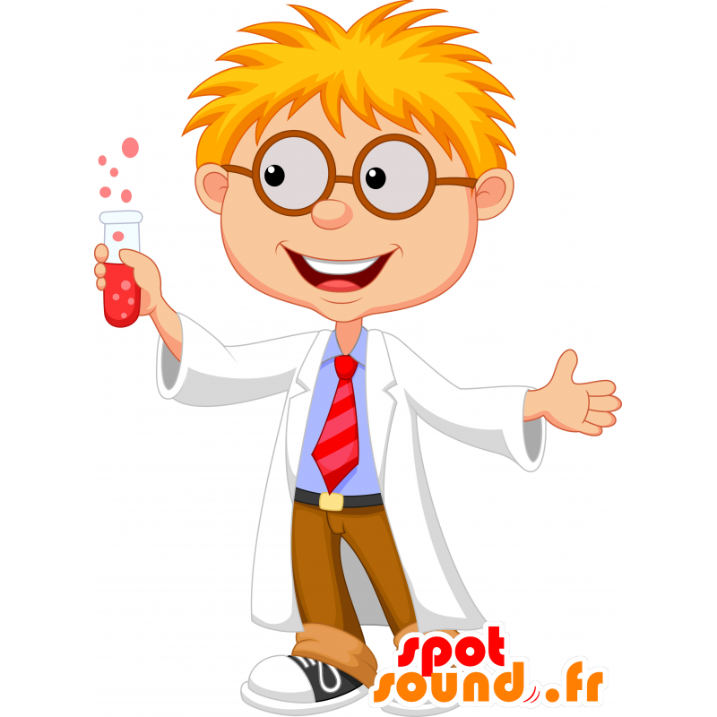 Boy mascotte, scuola, sorridente e amichevole - MASFR030300 - Mascotte 2D / 3D