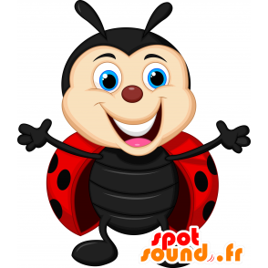 Coccinella mascotte, affascinante e sorridente - MASFR030301 - Mascotte 2D / 3D