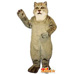 Grigio gatto selvatico mascotte - MASFR007604 - Mascotte gatto