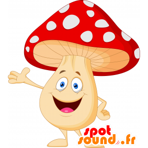 Rød og hvit sopp Mascot - MASFR030307 - 2D / 3D Mascots