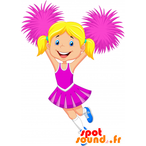 Mascot Schülerin in Cheerleader Uniform - MASFR030308 - 2D / 3D Maskottchen