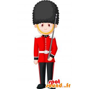 Politiet maskot i rødt uniform. - MASFR030311 - 2D / 3D Mascots
