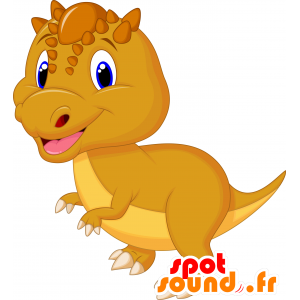 Dragón marrón mascota, gigante y divertido - MASFR030316 - Mascotte 2D / 3D