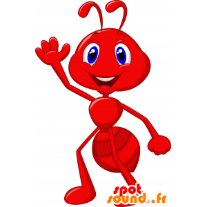 Mascotte de fourmi rouge, géante et rigolote - MASFR030321 - Mascottes 2D/3D