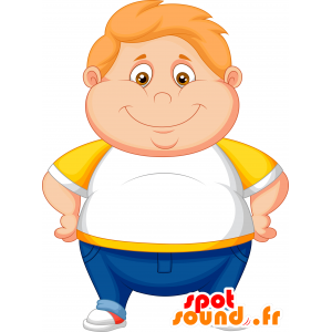 Boy mascot to look funny. Mascot child - MASFR030322 - 2D / 3D mascots