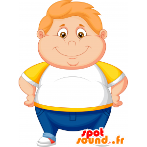 Boy mascotte te kijken grappig. Mascot kind - MASFR030322 - 2D / 3D Mascottes