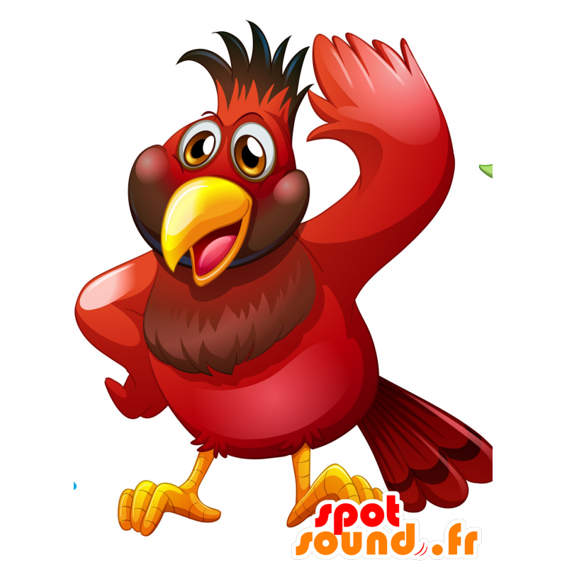Mascota del pájaro tropical rojo y amarillo en Mascotte 2D / 3D Cambio de  color Sin cambio Tamaño L (180-190 cm) Croquis antes de fabricar (2D) No  ¿Con la ropa? (si está
