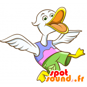 White bird mascot, very cute and realistic - MASFR030349 - 2D / 3D mascots