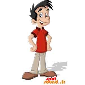 Boy mascot, teenager, cheerful - MASFR030355 - 2D / 3D mascots
