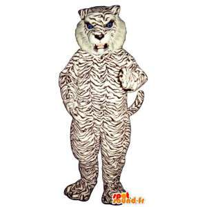 Hvid og sort tiger maskot - Spotsound maskot kostume