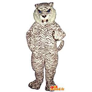 Mascotte de tigre blanc et noir - MASFR007619 - Mascottes Tigre