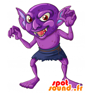 Purple monster mascot. Alien mascot - MASFR030380 - 2D / 3D mascots