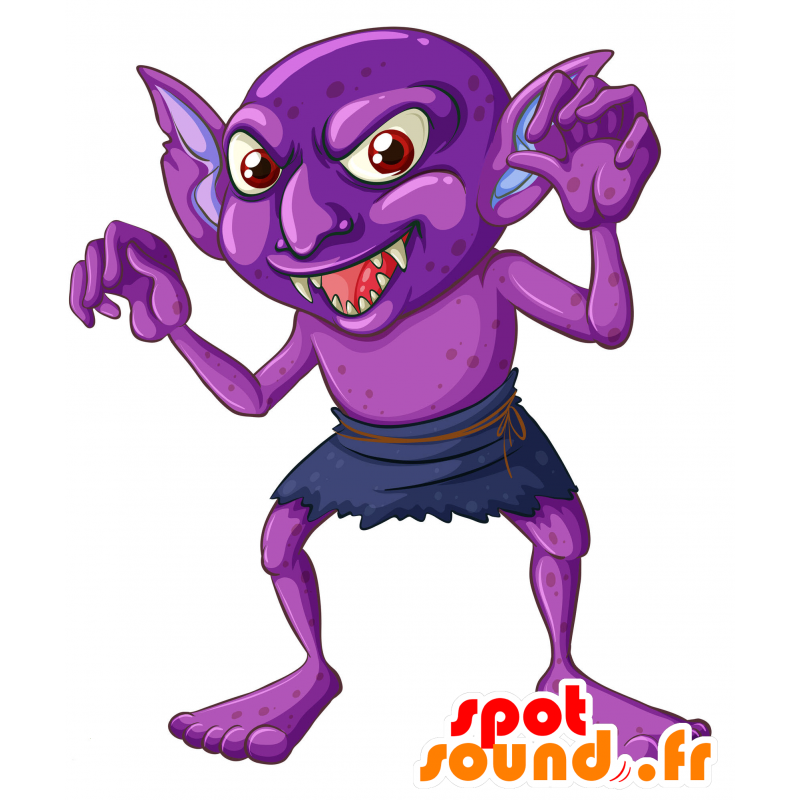 Viola mostro mascotte. mascotte Alien - MASFR030380 - Mascotte 2D / 3D