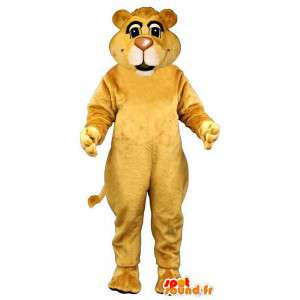 Giallo leone mascotte. Costume da tigre - MASFR007620 - Mascotte tigre
