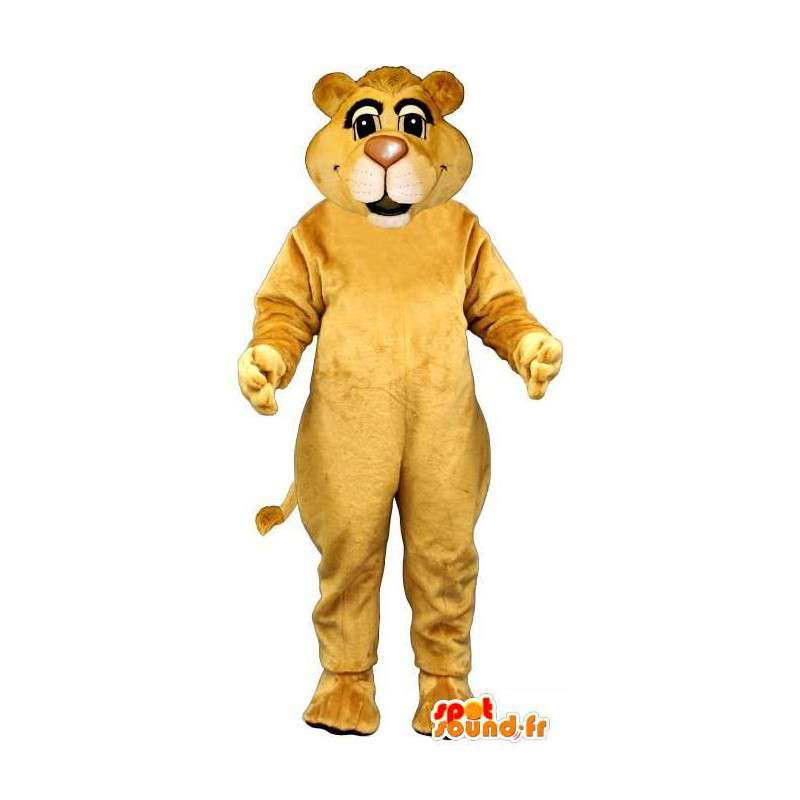 Yellow lion mascot. Tiger Costume - MASFR007620 - Tiger mascots