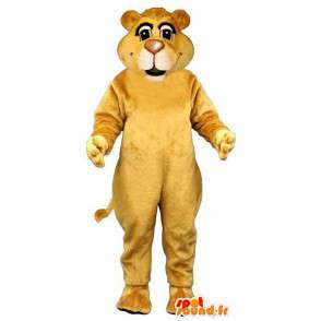 Giallo leone mascotte. Costume da tigre - MASFR007620 - Mascotte tigre