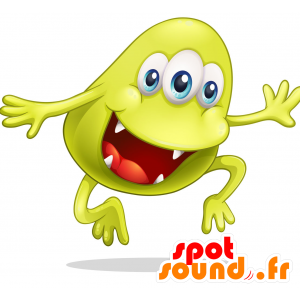 Big yellow monster, fun and original mascot - MASFR030382 - 2D / 3D mascots