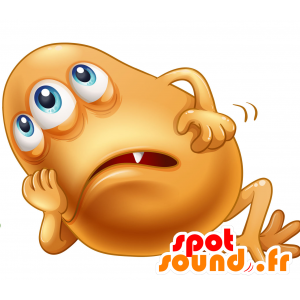 Orange and yellow monster mascot. Alien mascot - MASFR030385 - 2D / 3D mascots