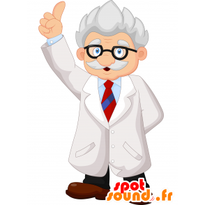 Maskotka stare wąsatego mężczyznę. Prof. Mascot - MASFR030390 - 2D / 3D Maskotki
