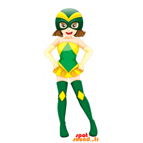 Frau Maskottchen Superhelden-Outfit - MASFR030396 - 2D / 3D Maskottchen