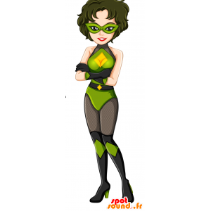 Mascotte de femme en tenue de super-héros - MASFR030397 - Mascottes 2D/3D
