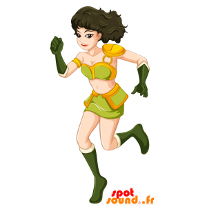 Mulher Mascot roupa de super-herói - MASFR030398 - 2D / 3D mascotes
